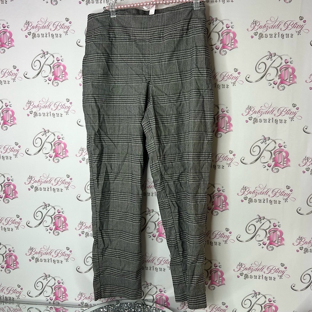 Mason damelie pants stripes grey black white Plaid Women's Pants